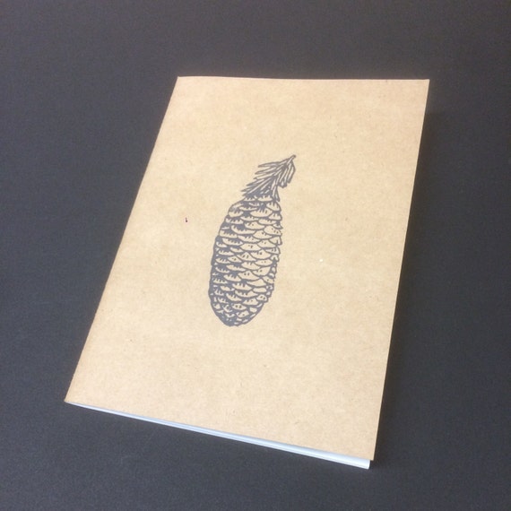 pinecone notepad, Perfect travel journal, sketchbook, or for writing, this is a great gift for him