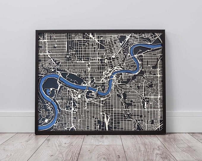 Custom Gift Idea Cut Wood Map, Laser Cut Maps, Black friday sale