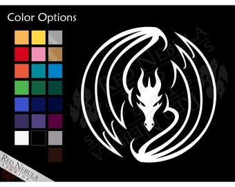 Akachafactory Adesivo Auto Tuning: Drago Tribale Yin Yang R2 - Dimensioni 100x90 Mm - 4
