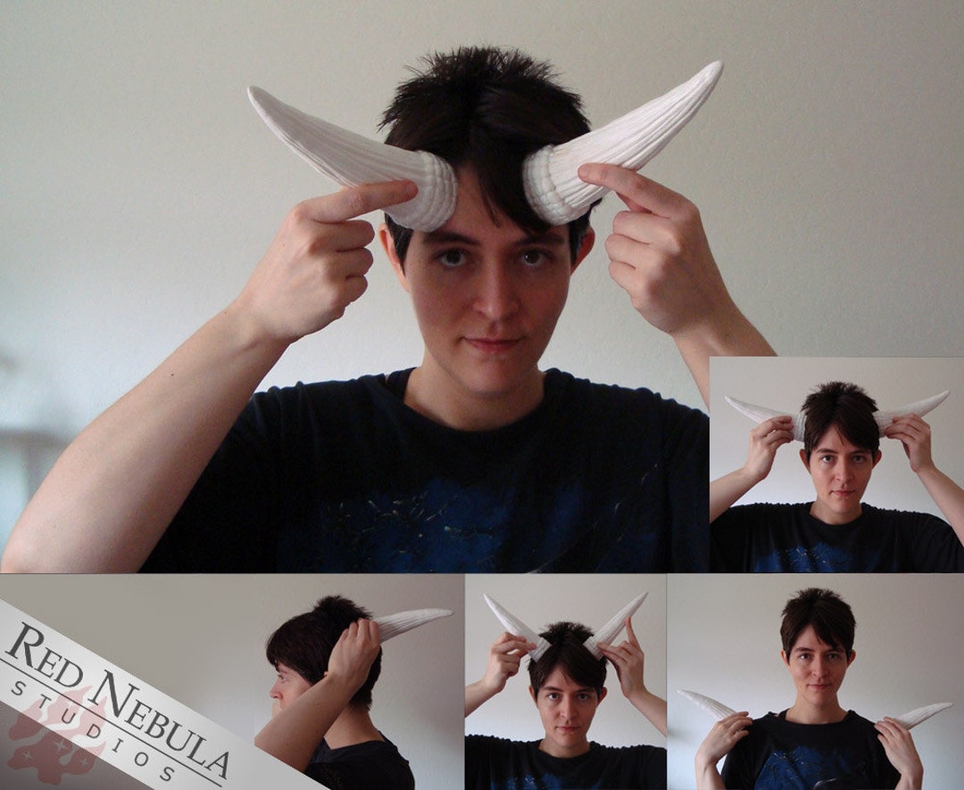 8 Inch Curved Horns single or Pair, Costume Horns, Monster Horns, Blank