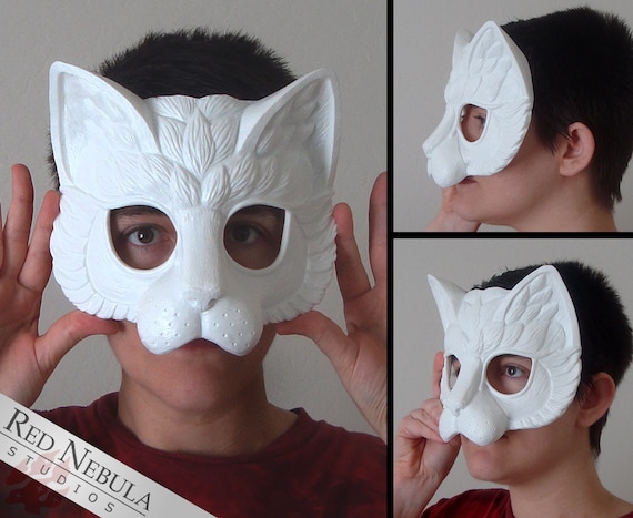 Stylized Cat Mask Blank Kitty Masque Masquerade - Cat Masquerade Mask Diy Stylized Cat Mask Blank Kitty Masque Masquerade - Cat Masquerade Mask Diy