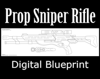 Prop Sniper Rifle Digital Blueprints - Mass Effect M-97 Viper