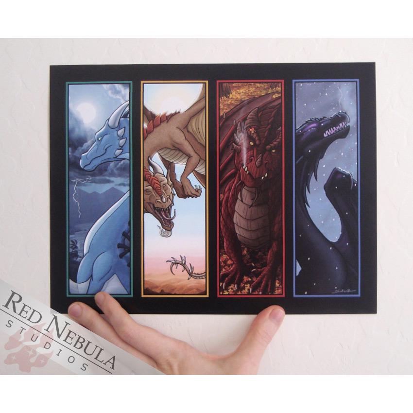Seasonal Dragons Art Print, 
