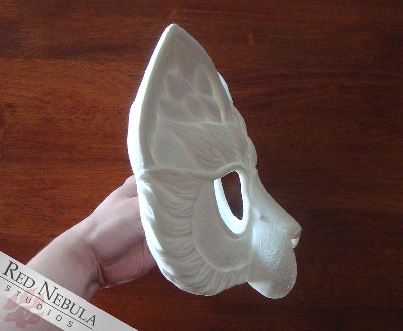 Stylized Cat Mask Blank, Kitty Masque, Cat Masquerade Mask, Resin Half Mask, DIY Blank Mask, Feline Renaissance Faire Mask, Cat Face Mask image 5