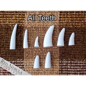Tooth and Claw Sampler Sets, Cast in White or Black Resin