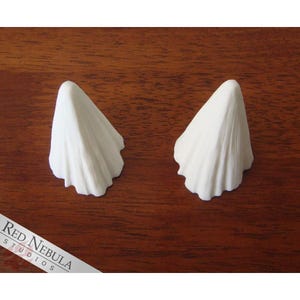 Small Angled Spikes (Pair), Blank White Resin Costume Horns in Various Sizes, Monster/Creature Spike Accessories