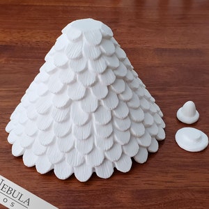 Resin Fairy House Roof 3 Piece Conical Roof with Shingles and Acorn-Shaped Finial for Fairy Garden Projects, Fairy House Kit Parts image 3