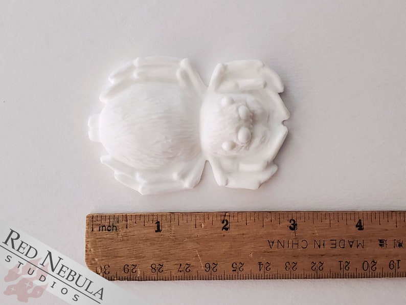 Spider Cabochon Creepy Cute Spider Blank Resin Cabo, Flat Back with Optional Magnet or Ornament image 2