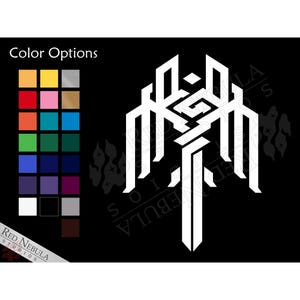Kirkwall Vinyl Decal, Dragon Age Car Decal with the City of Kirkwall Coat of Arms - Multiple Color Options