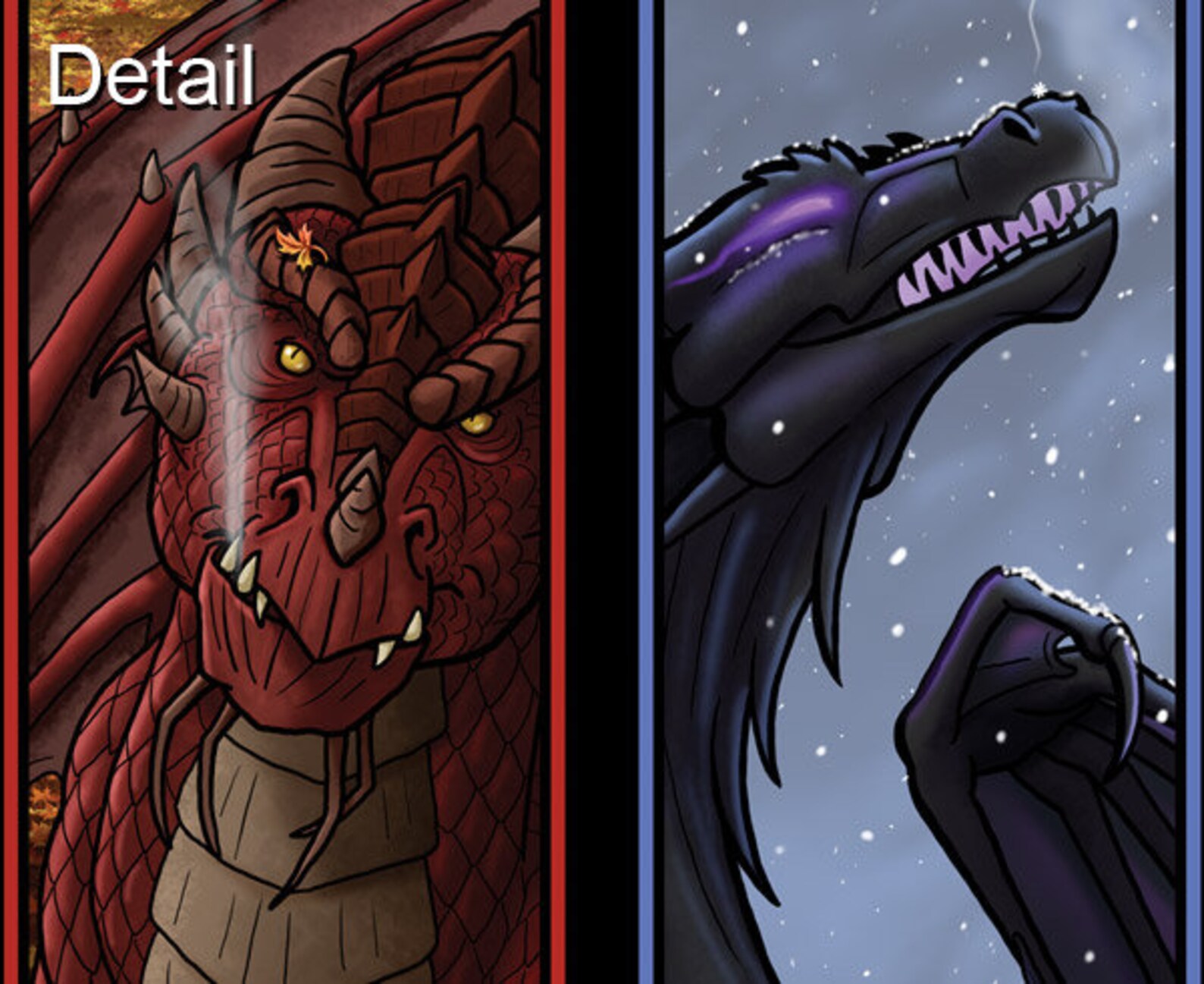 Seasonal Dragons Art Print, 