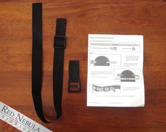 Adjustable Mask Strap Kit, Polypropylene Strap, Face Mask Strap, Strap for Masks, 1" Poly Webbing Strap, Black Poly Strap, Mask Strap Set