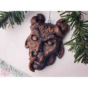 Krampus Ornament - Bronze Hand-Painted Resin Cast Christmas Decoration