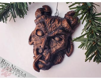Krampus Ornament - Bronze Hand-Painted Resin Cast Christmas Decoration