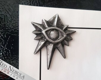 Inquisition Eye Magnet - Silver Handpainted Resin Cast Refrigerator Magnet