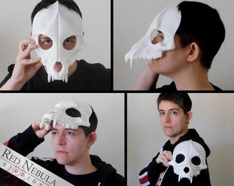 Wolf Skull Mask Blank - White Cast Resin Mask for Wolf, Dog, Fox, Coyote, Jackal, or other Canines