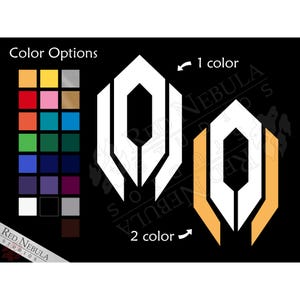May include: Two versions of a white logo with a geometric design. The logo is shaped like a stylized letter O. The first version is a single color, white. The second version is two colors, white and a light orange.