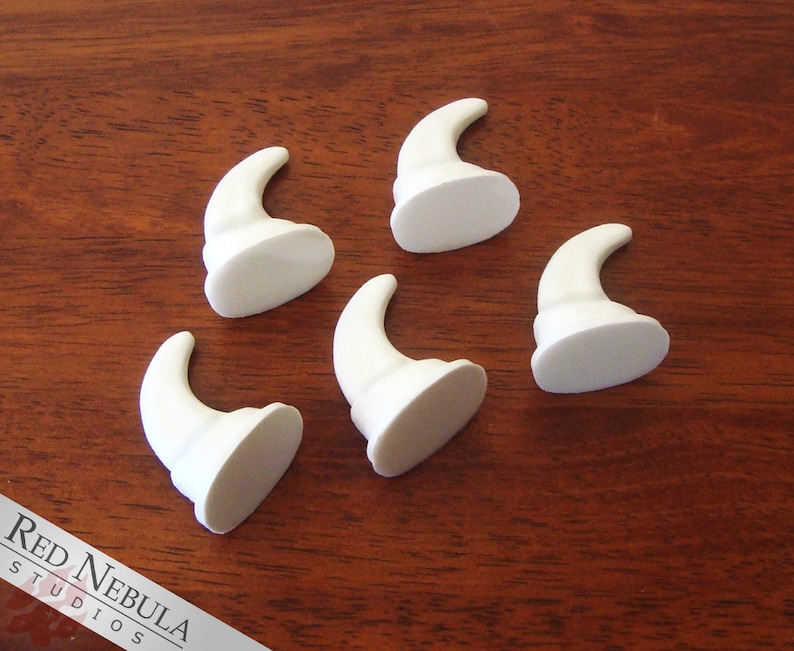 Large Cat Claws in White or Black, Curved 1.5 Feline Claws for Costumes, Resin Fursuit Claws, Kitty Fursuit, Tiger, Lion, Panther, Cougar image 5