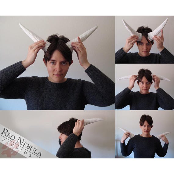 10 Inch Large Curved Horns (Pair), Big Monster Horns, Curved Horns, DIY Wearable Horns, Blank Resin Horns, Costume Props