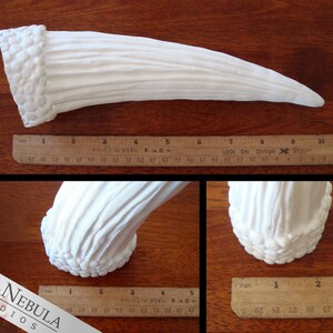 10 Inch Large Curved Horns (Pair), Big Monster Horns, Curved Horns, DIY Wearable Horns, Blank Resin Horns, Costume Props image 2