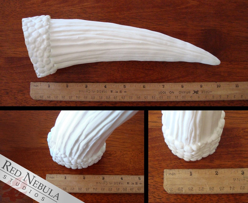 10 Inch Large Curved Horns (Pair), Big Monster Horns, Curved Horns, DIY Wearable Horns, Blank Resin Horns, Costume Props image 2