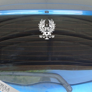 Grey Wardens Vinyl Decal, 5 x 6 Dragon Age Car Decal with Two Griffons and Chalice Multiple Color Options image 3