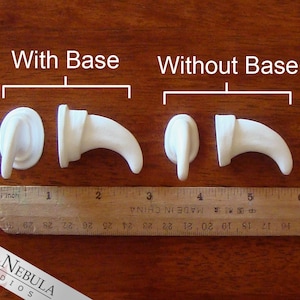 Large Cat Claws in White or Black, Curved 1.5 Feline Claws for Costumes, Resin Fursuit Claws, Kitty Fursuit, Tiger, Lion, Panther, Cougar image 2