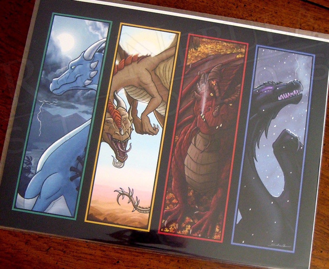 Seasonal Dragons Art Print, 