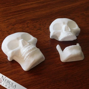 Blank Small Skull Cabochon, Flat Back Mini Skull Sculpture, Blank Resin Skull, Miniature Skeleton Head, Unpainted Skull Embellishment immagine 6