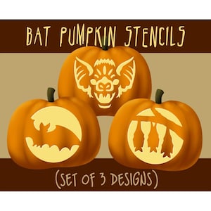 Digitale vleermuispompoenstencils, Halloween-lantaarnpatronen