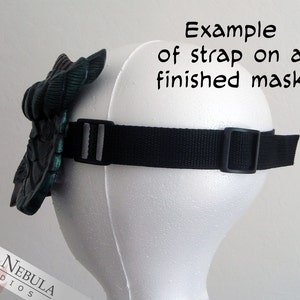 Adjustable Mask Strap Kit, Polypropylene Strap, Face Mask Strap, Strap for Masks, 1 Poly Webbing Strap, Black Poly Strap, Mask Strap Set image 5