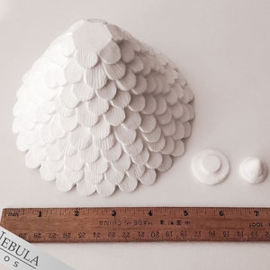 Resin Fairy House Roof 3 Piece Conical Roof with Shingles and Acorn-Shaped Finial for Fairy Garden Projects, Fairy House Kit Parts image 2