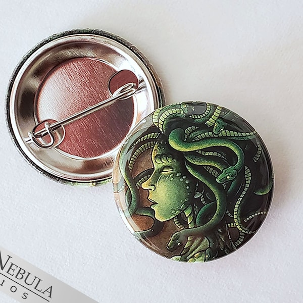 Medusa Button Etsy
