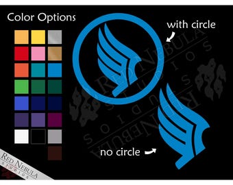Paragon Vinyl Decal - Paragon Wing Mass Effect Sticker for Car or Laptop - Multiple Color Options