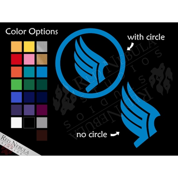 Paragon Vinyl Decal - Paragon Wing Mass Effect Sticker for Car or Laptop - Multiple Color Options
