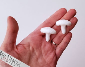 Small DIY Mushroom Magnets, Pins, or Cabochons - Unpainted Resin Mushroom with Optional Neodymium Magnet or Pinback