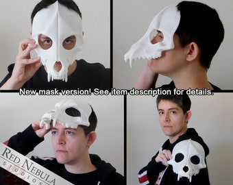 Wolf Skull Mask Blank - White Cast Resin Mask for Wolf, Dog, Fox, Coyote, Jackal, or other Canines