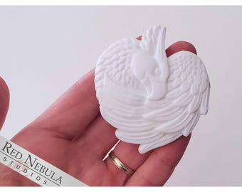 Mini Griffon Cabochon - Blank Resin Cabo, Flat Back with Optional Magnet or Pinback