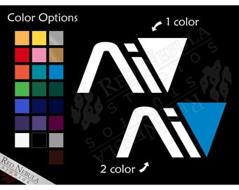 Andromeda Initiative Vinyl Decal, Mass Effect Car Decal with the Andromeda Logo - Multiple Color Options