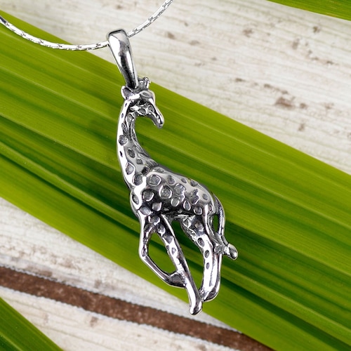 VONALA Tree of Life Necklace 925 Sterling Silver Horse Giraffe