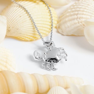 Sterling silver crab pendant hot sale