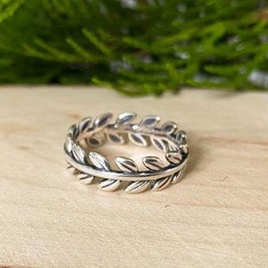 Sterling Silver Royal Fern Leaf Ring, Leaf Ring, Minimal Silver Ring, Boho Style Jewelry, Gift for Her