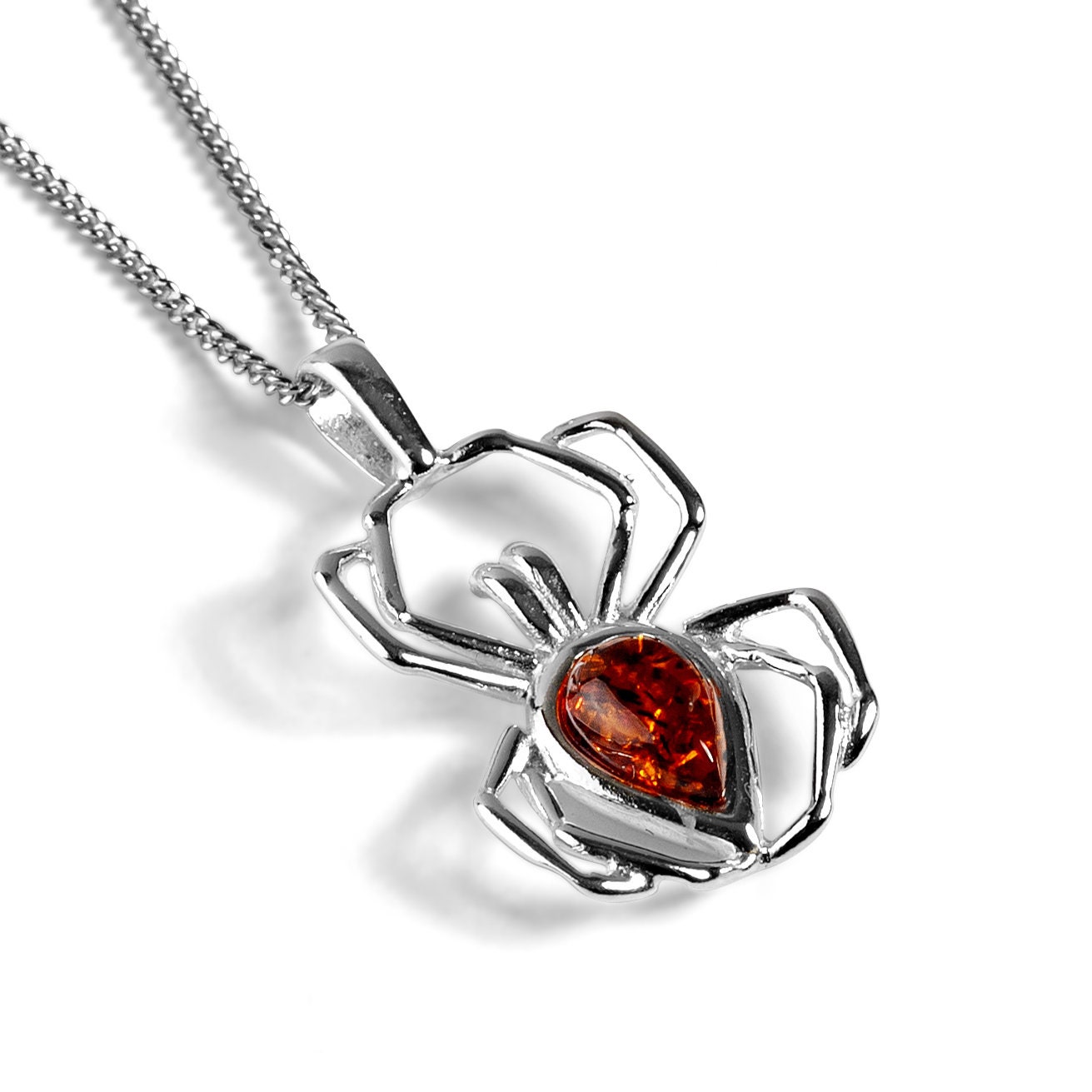 Collana con ciondolo a forma di ragno in argento sterling: gioielli gotici fatti a mano - Italia