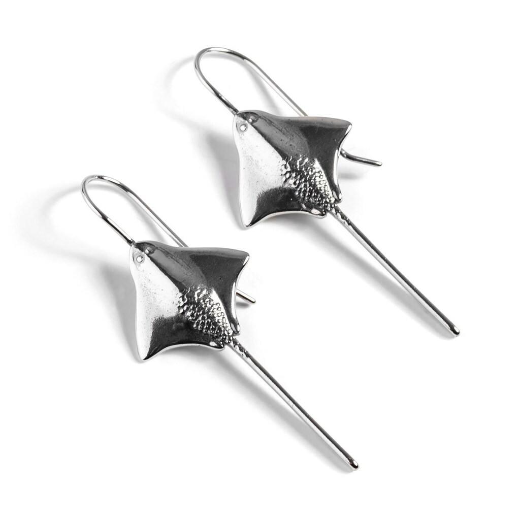 ONEFINITY Orecchini Donna A Manta Ray In Argento 925 - Conchiglia Abalone, Regalo In Scatola Con Panno