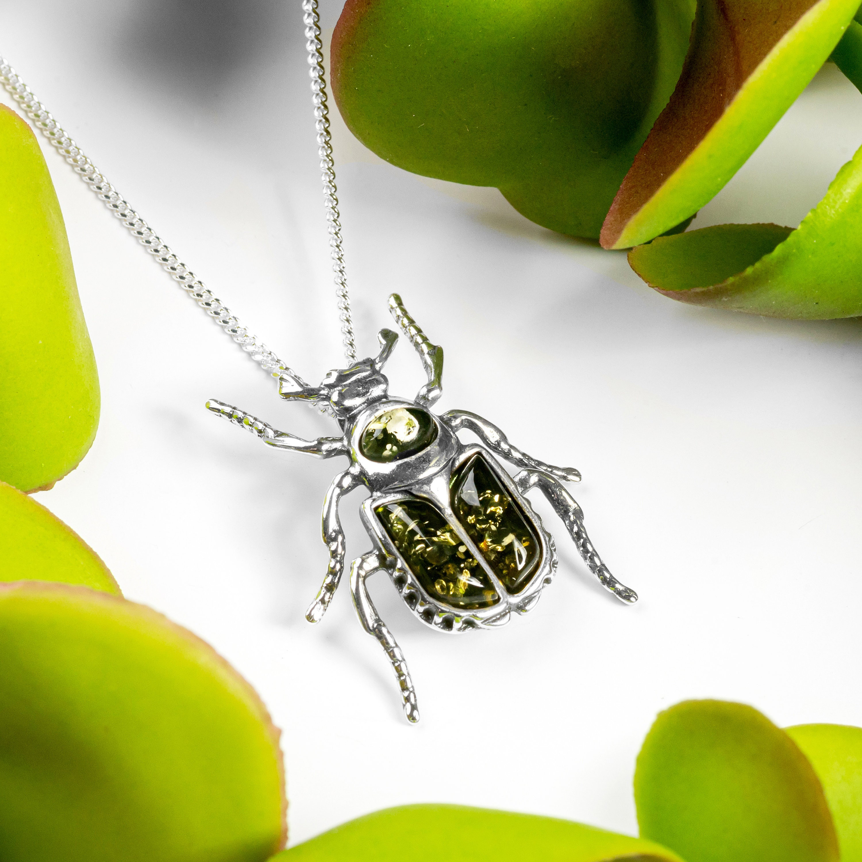 Scarab Beetle Crystal Cage Necklace, Interchangeable Crystal