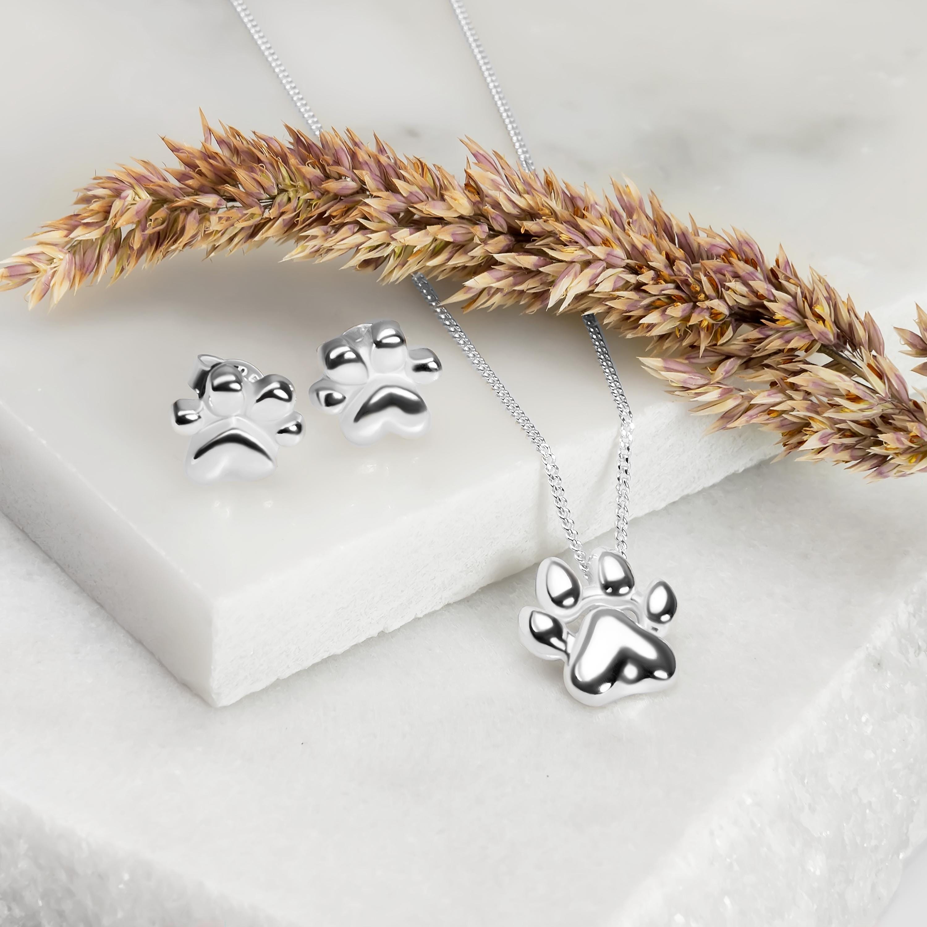 Collana Personalizzata Con Stampa a Zampa Collana Con Nome Inciso Ciondolo a Zampa Di Cane Personalizzato Gioielli Commemorativi Dell'animale Domestico Regalo per Gli Amanti Degli Animali Domestici