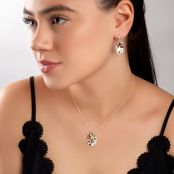 Art palette necklace clearance