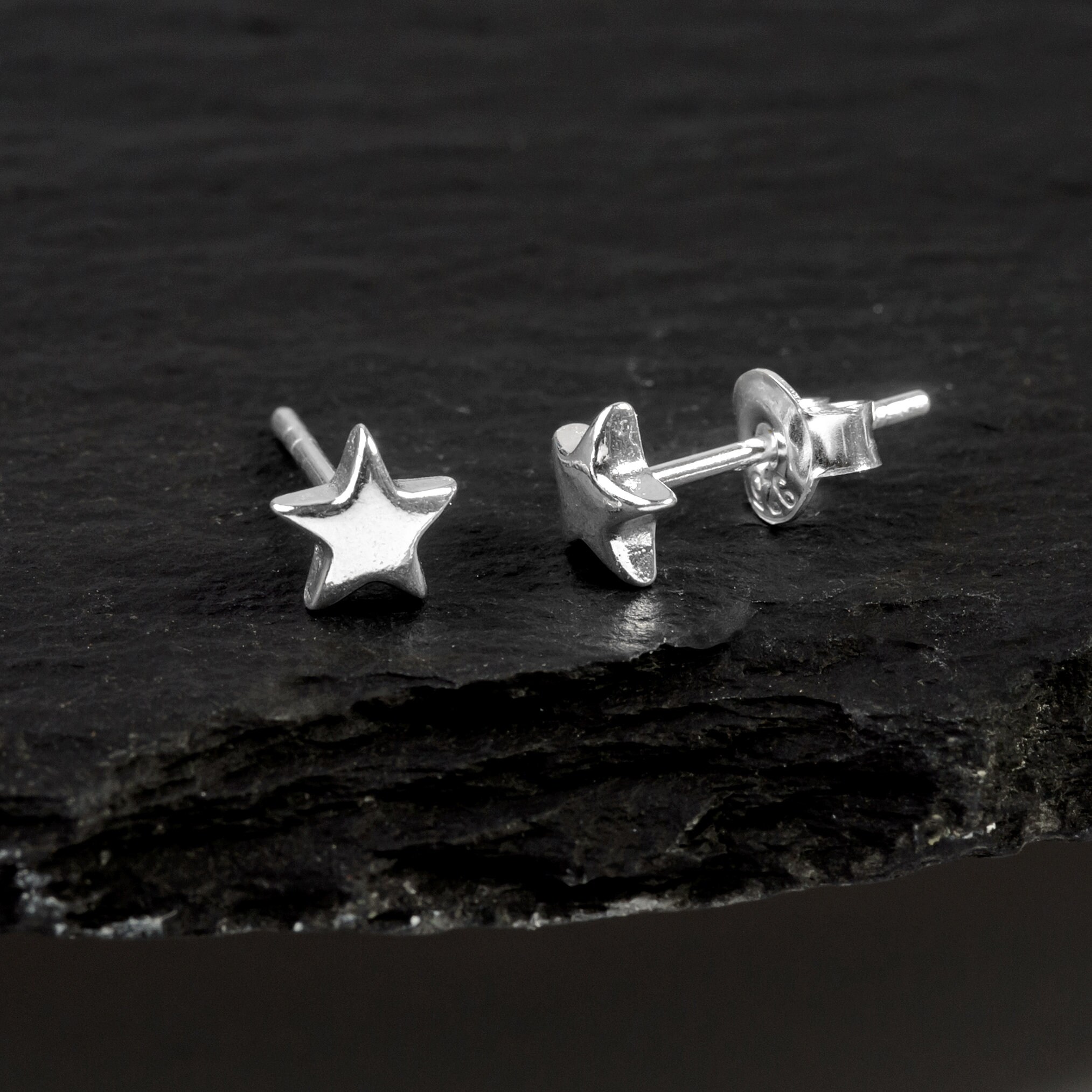 925 Sterling Silver Double Star Stud Earrings – Cubic Zirconia Women's Gift
