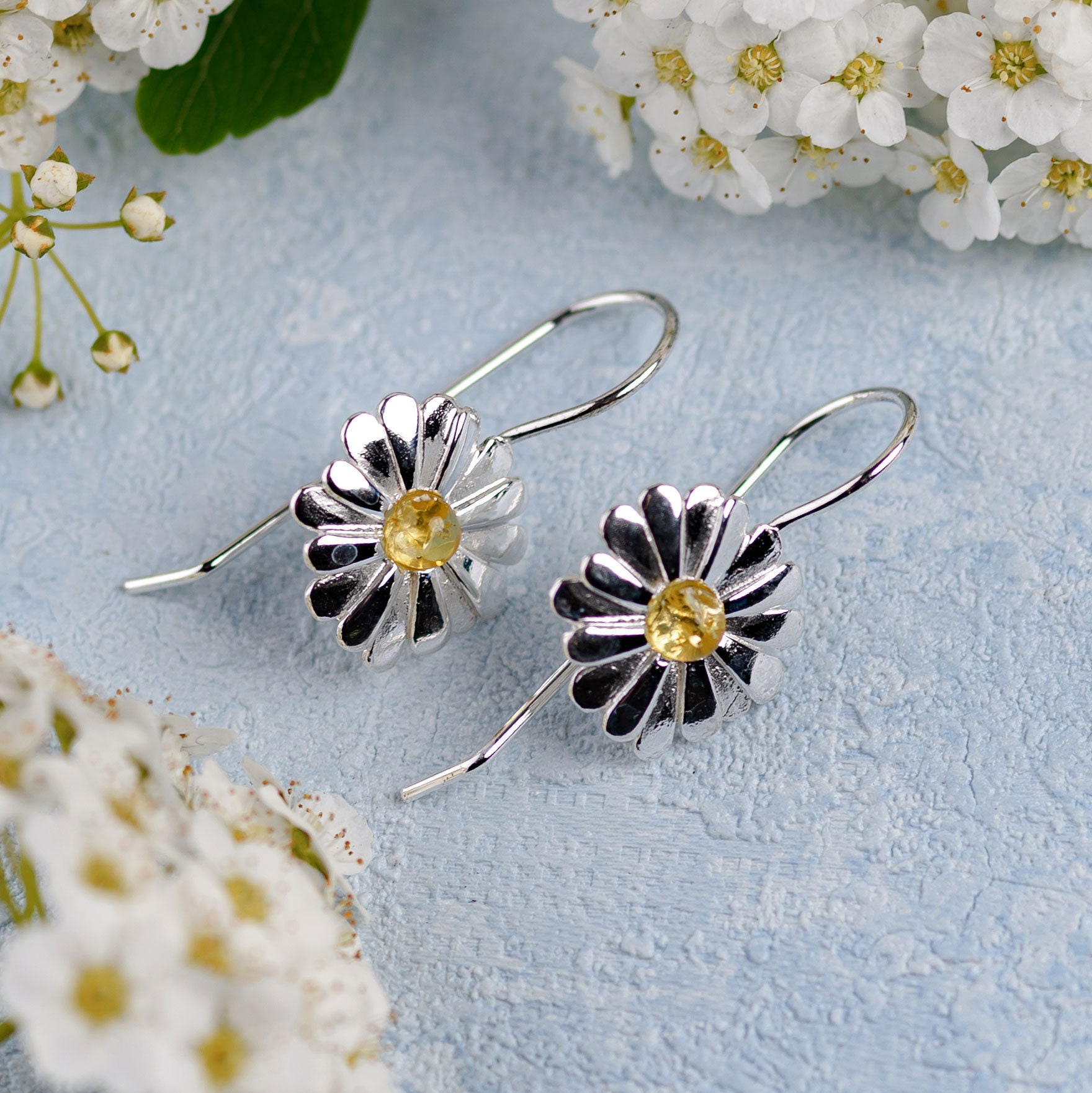 Sterling Silver Flower Daisy Earrings Flower Earrings Floral Earrings Daisy Jewelry Bridesmaid Gift Gift for Mom Etsy Canada