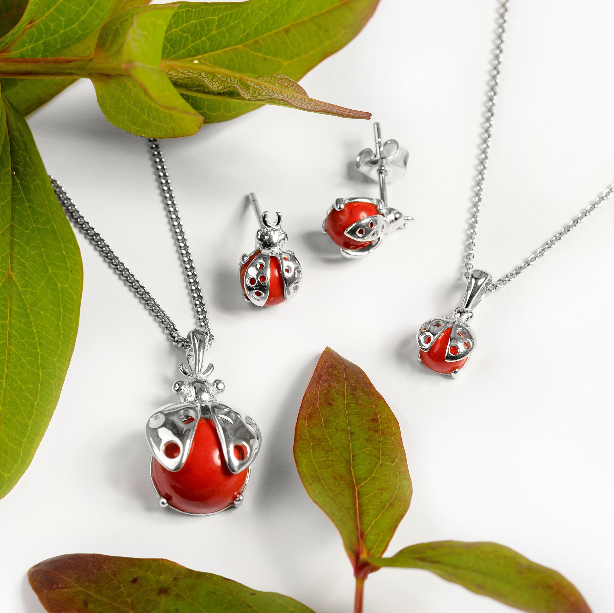 Sterling silver hotsell ladybug necklace