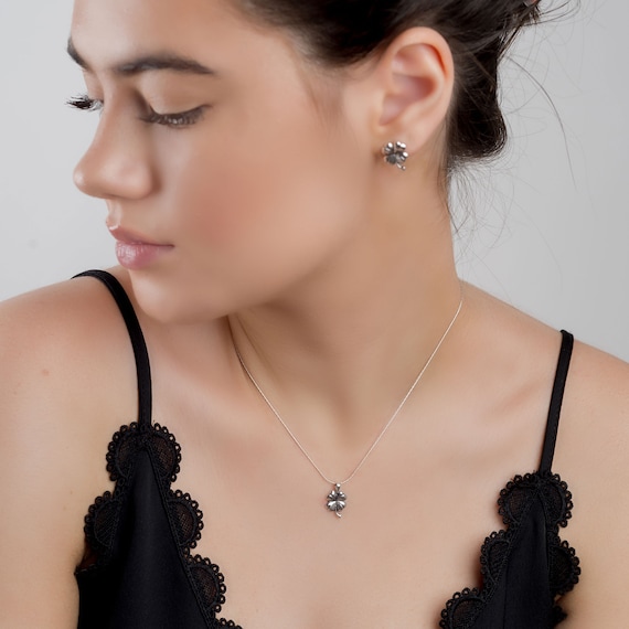 Diamond Girl Clover Necklace